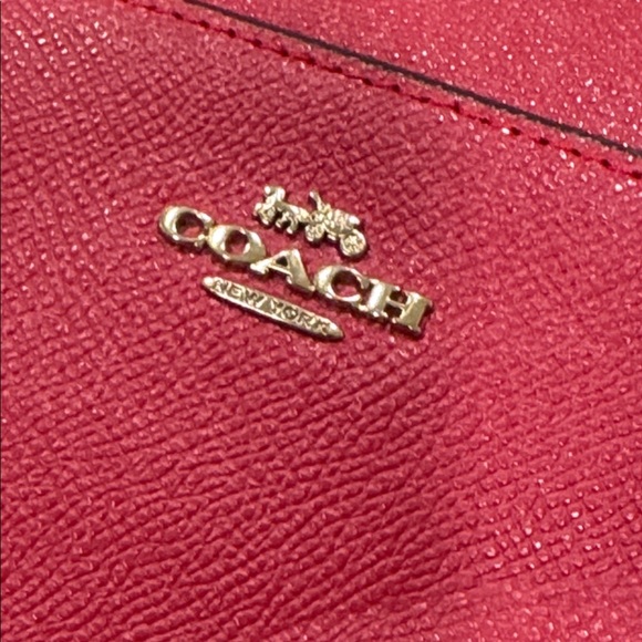 Coach Bag Kitt Messenger Red Leather Crossbody - Picture 14 of 17